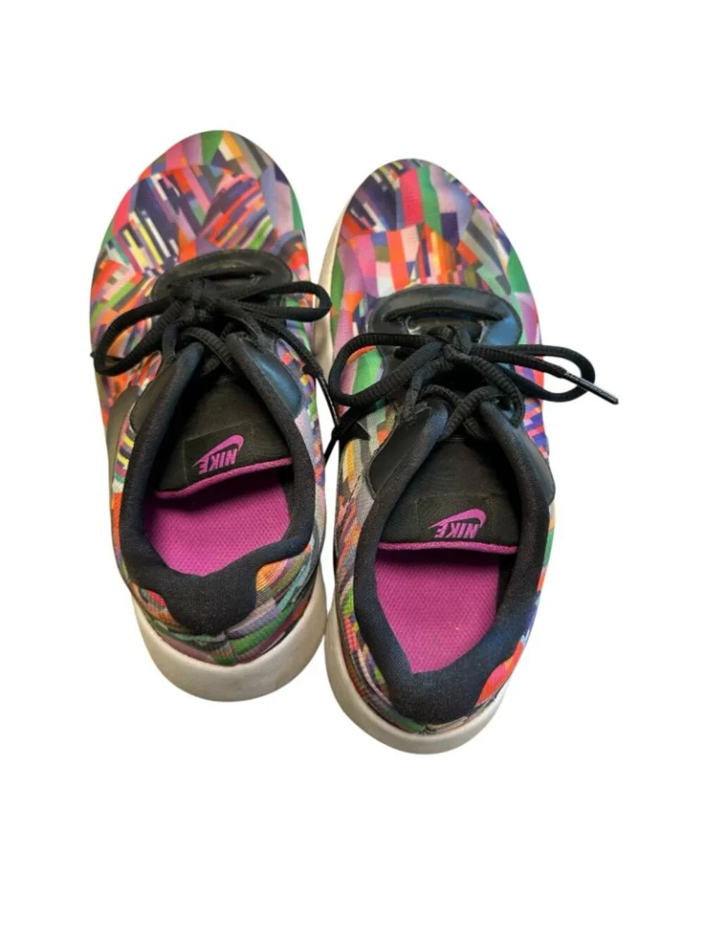 Nike Tanjun Print Sneakers Size 5Y Youth Violet Black Purple 833668-500 Shoes